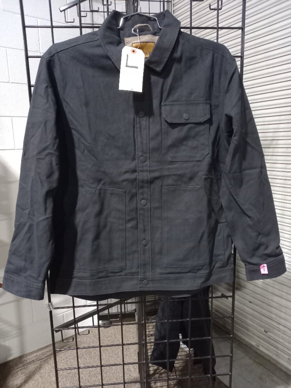 Men's Concealed Carry Flannel Lined Canvas Shirt Jacket | Large